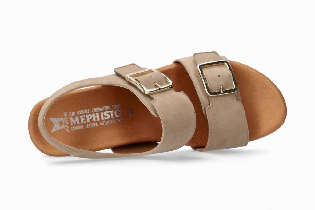 Mephisto Women's Ysabel Wedge Sandal In Light Taupe