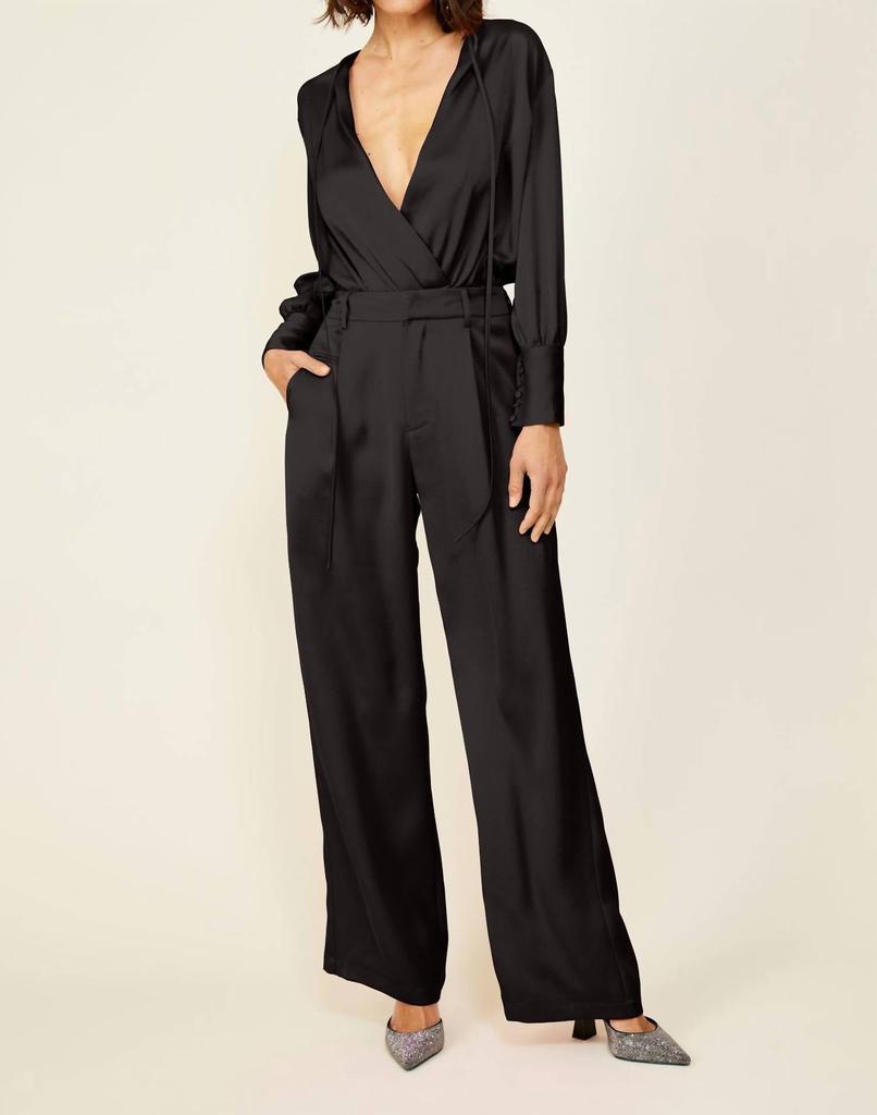 オールインワン・サロペット Max Mara Black stretch wool Mincio jumpsuit Max Mara Pianoforte Black Stretch Wool Mincio Jumpsuit Max Mara