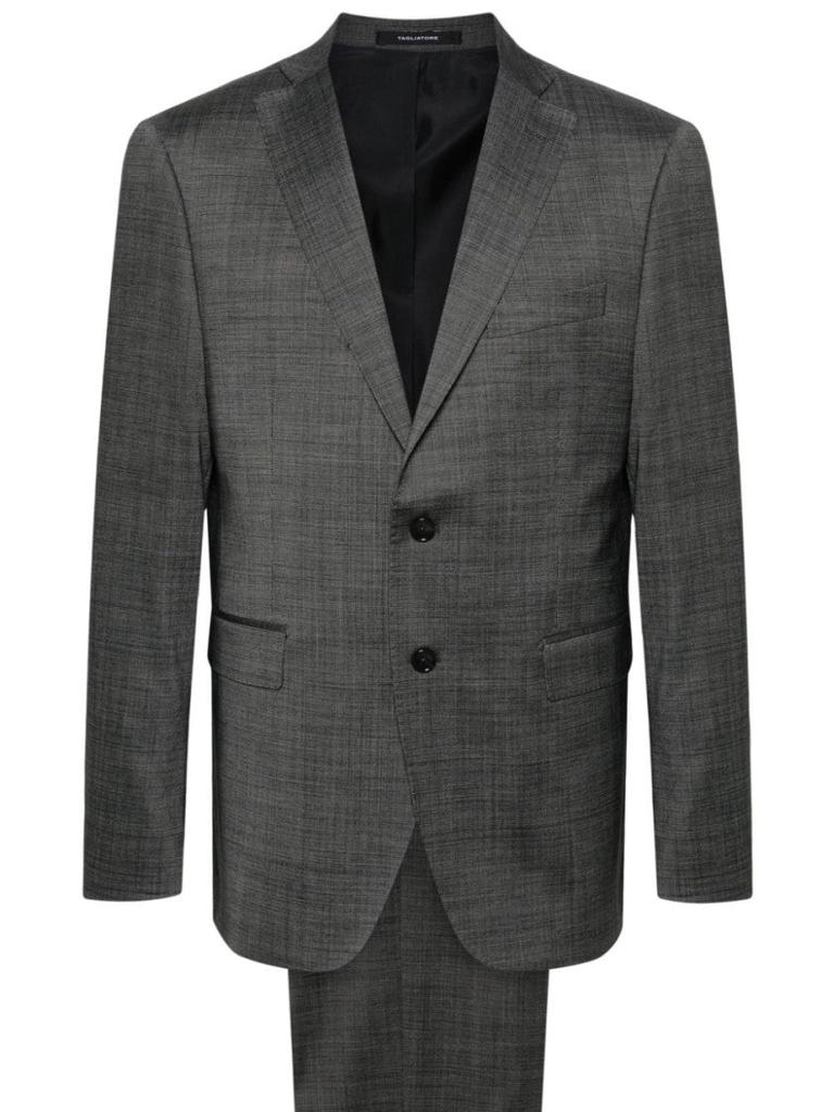 TAGLIATORE Grey Wool Suit