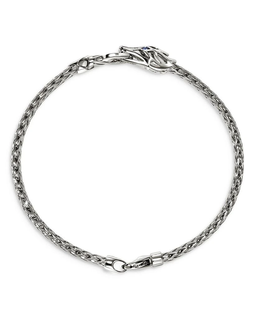 John Hardy Sterling Silver Naga Blue Sapphire 
Diamond Dragon Flex Bracelet 3