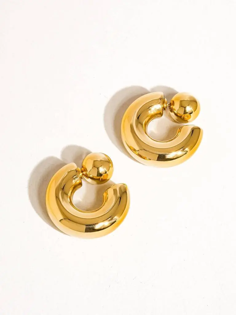 Flanerie by MAIQ Flanerie By Maiq - Fernanda Non-tarnish Ball C Hoop Earring
