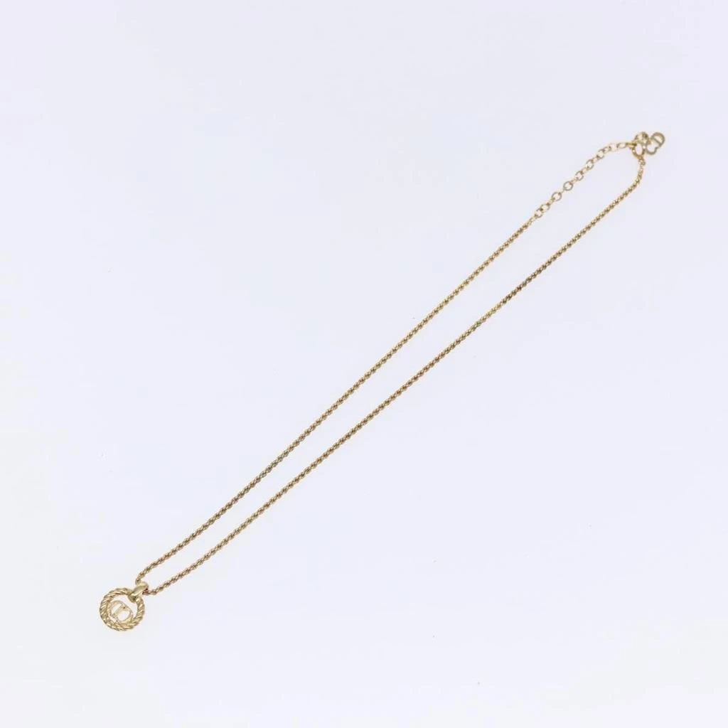 Dior Cd Round Pendant Necklace Metal Metal Jewelry (Pre-Owned)