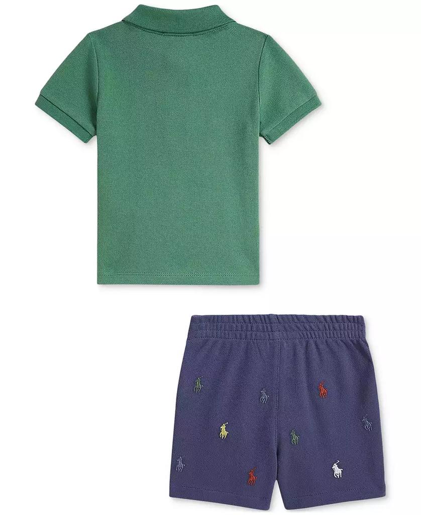 Ralph Lauren Baby Boys Polo Shirt & Embroidered Shorts Set
