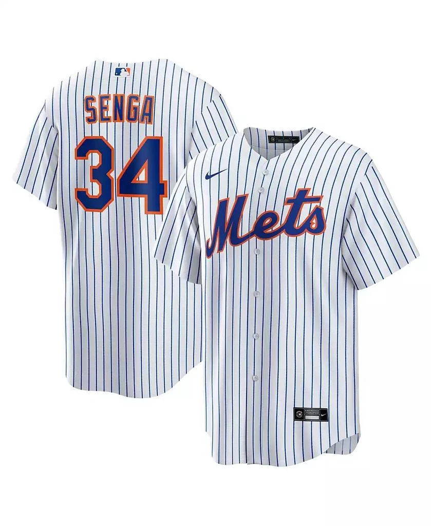NIKE Men's Kodai Senga White, Royal New York Mets Home Replica Player Jersey 2