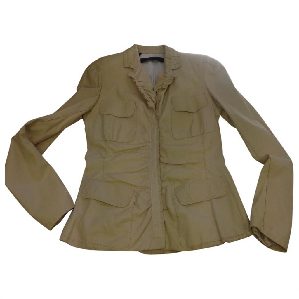 Donna Karan Donna Karan Blazer de piel blanco roto