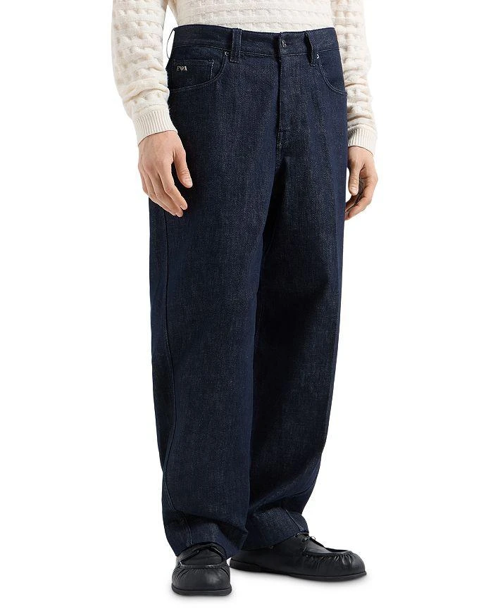 Emporio Armani Baggy Fit Jeans in Dark Blue 1