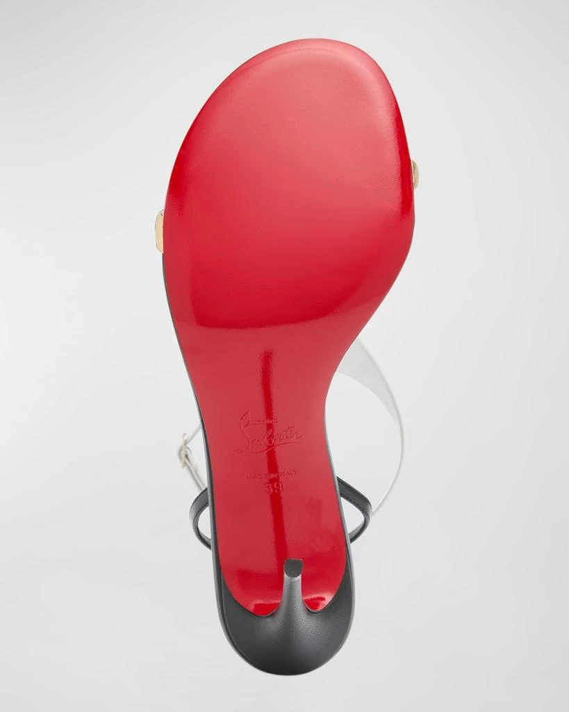 Christian Louboutin Athina Colorblock T-Strap Red Sole Sandals 8