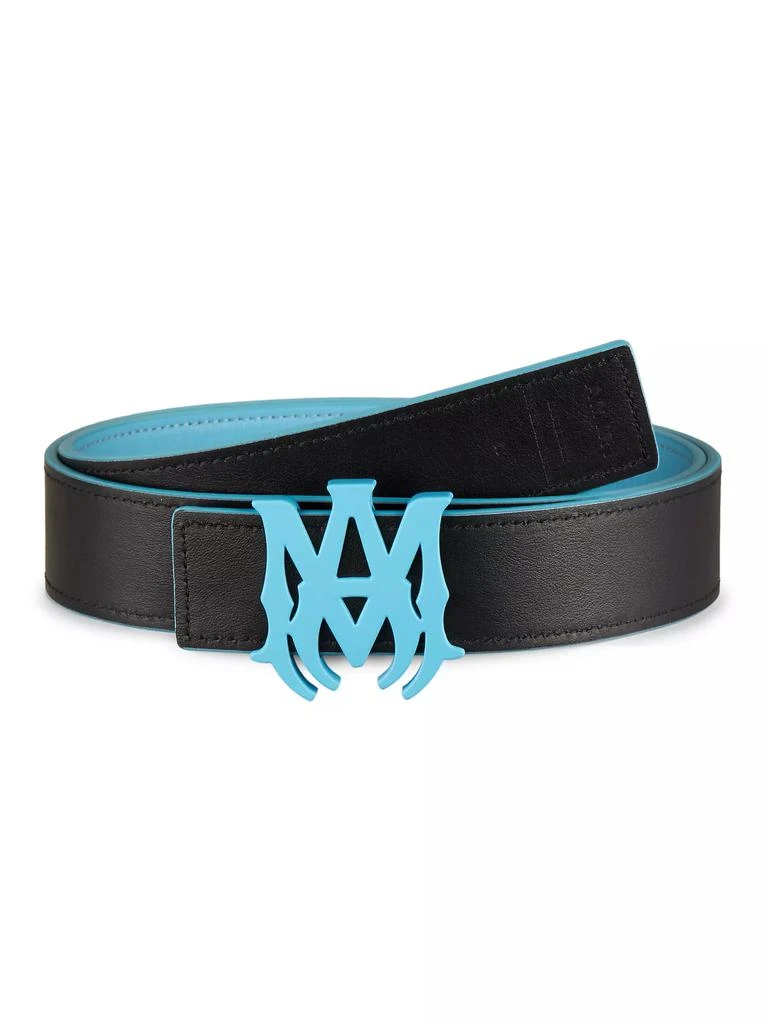 AMIRI MA Buckle Leather Reversible Belt 1