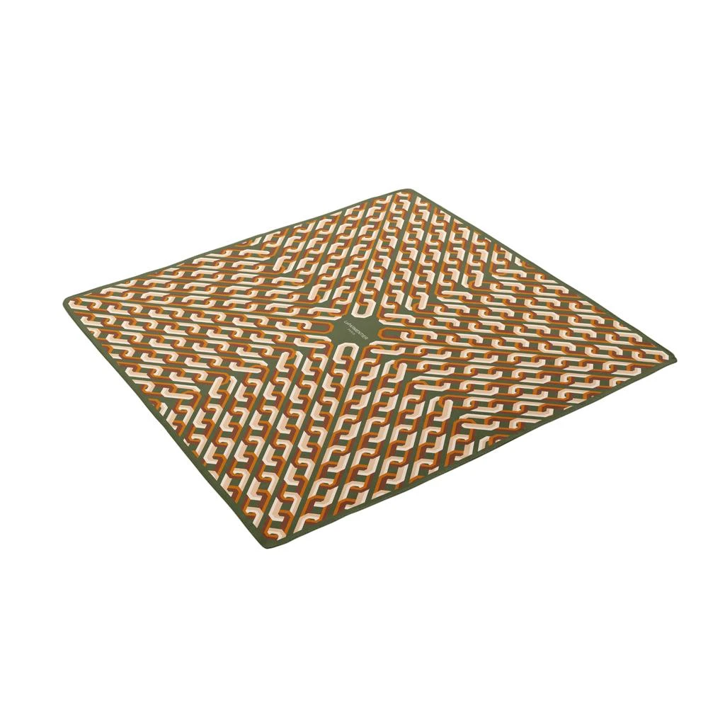 LePARMENTIER Paris Chain Motif Silk Square Scarf 2