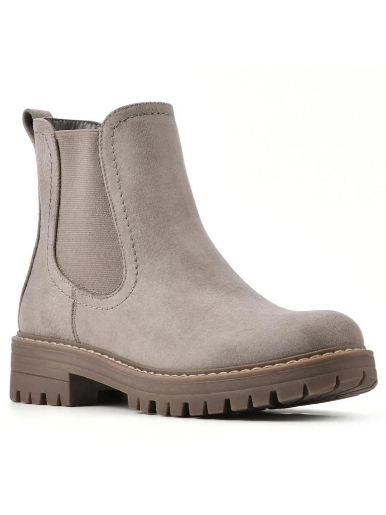 White Mountain Mastery Womens Faux Suede Stretch Chelsea Boots 1