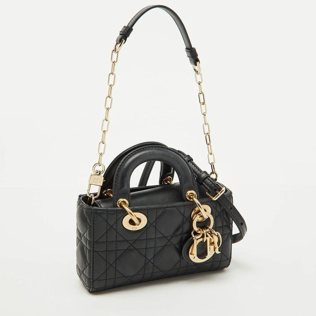 Dior Dior Black Cannage Leather Micro Lady D-Joy Bag 3