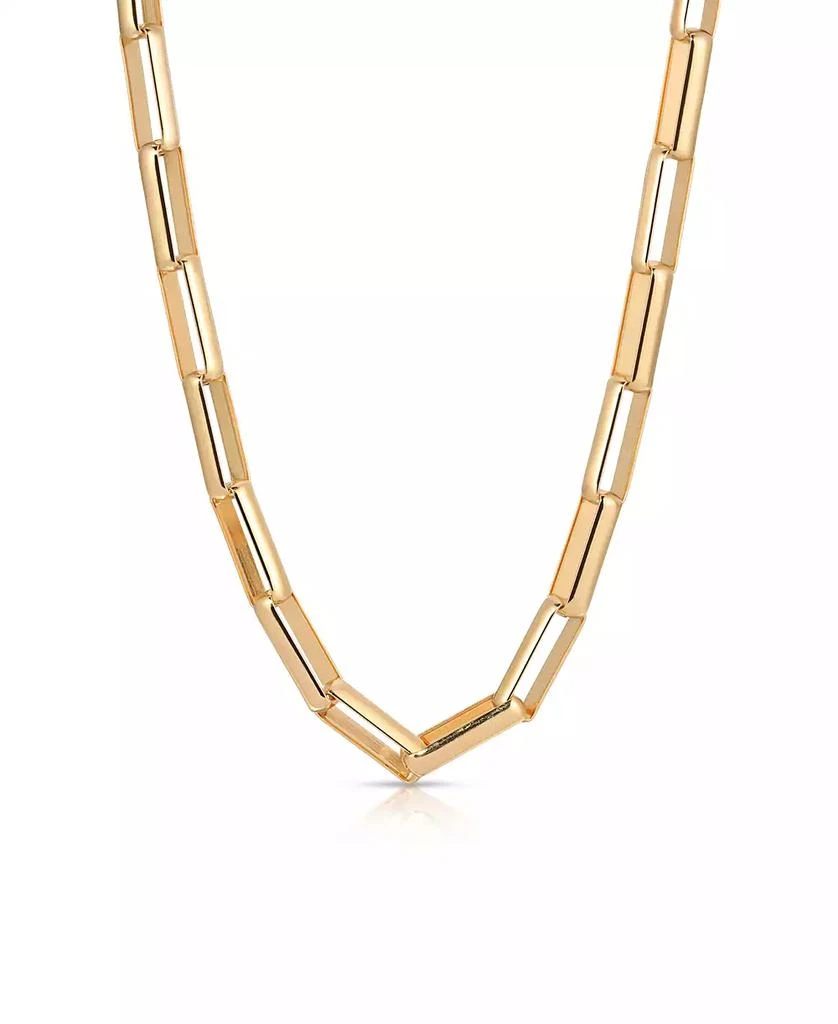 Ettika Jewelry 18k Gold Plated Rectangular Link Necklace