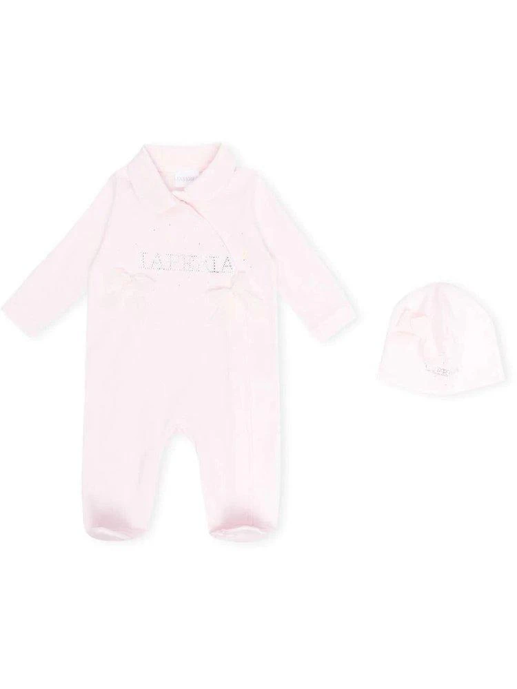 La Perla La Perla Kids Logo Embellished Romper Set