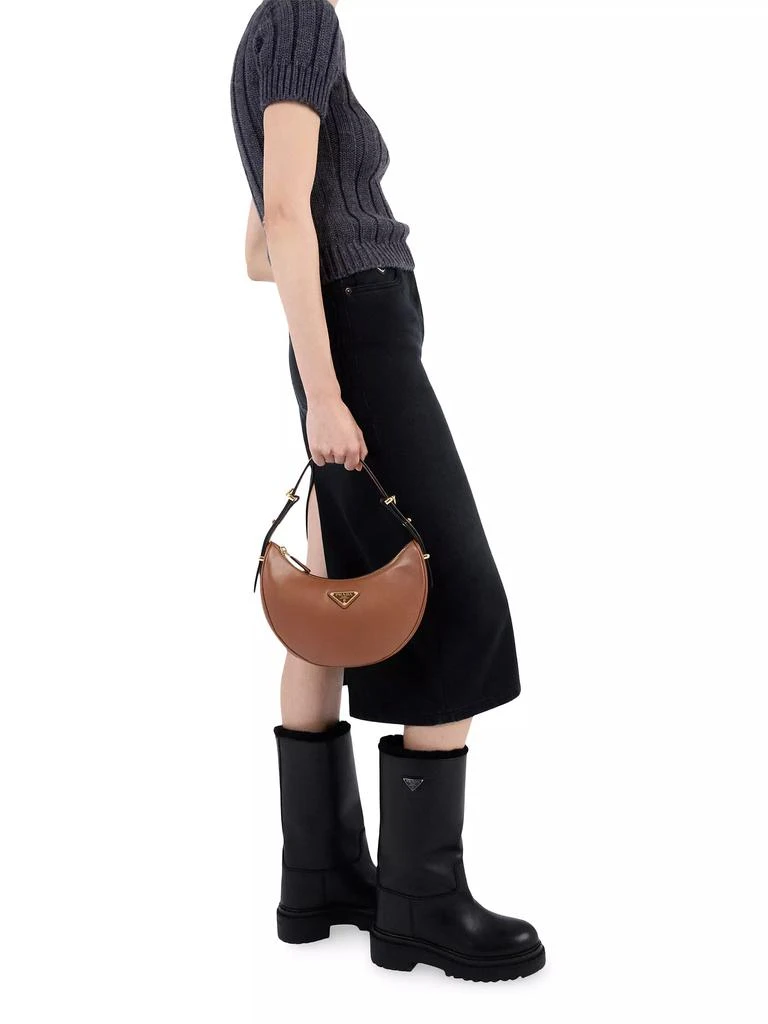 Prada Leather and Shearling Boots 2