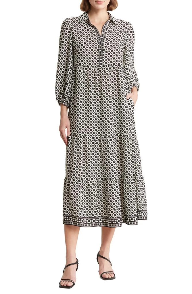 Max Studio Crepe Tiered Maxi Dress 1