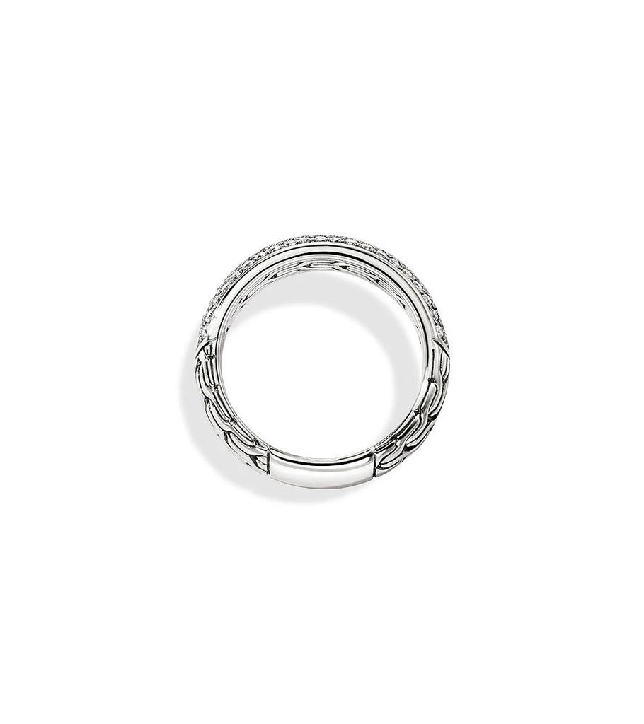 John Hardy Sterling Silver JH Essentials Pavé Diamond Band Ring, 1.07 ct. t.w. 5