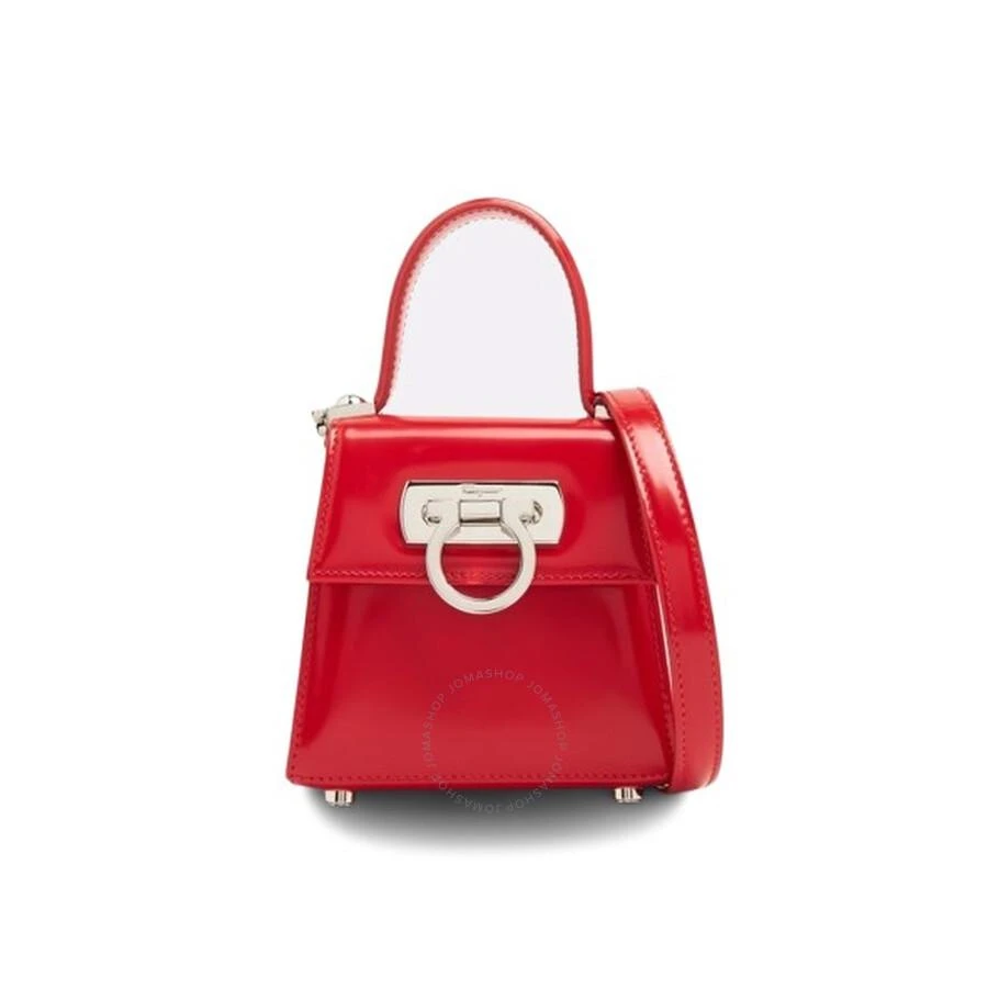 Salvatore Ferragamo Ladies Red Micro Iconic Top Handle Bag 1