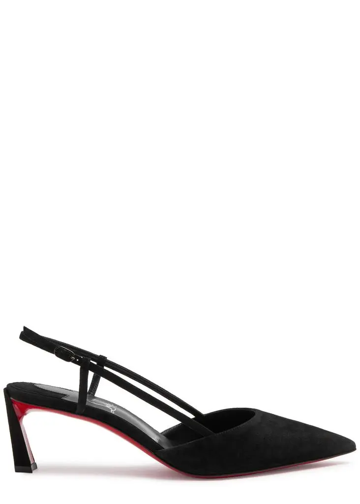 Christian Louboutin Condoroline 55 suede slingback pumps 1