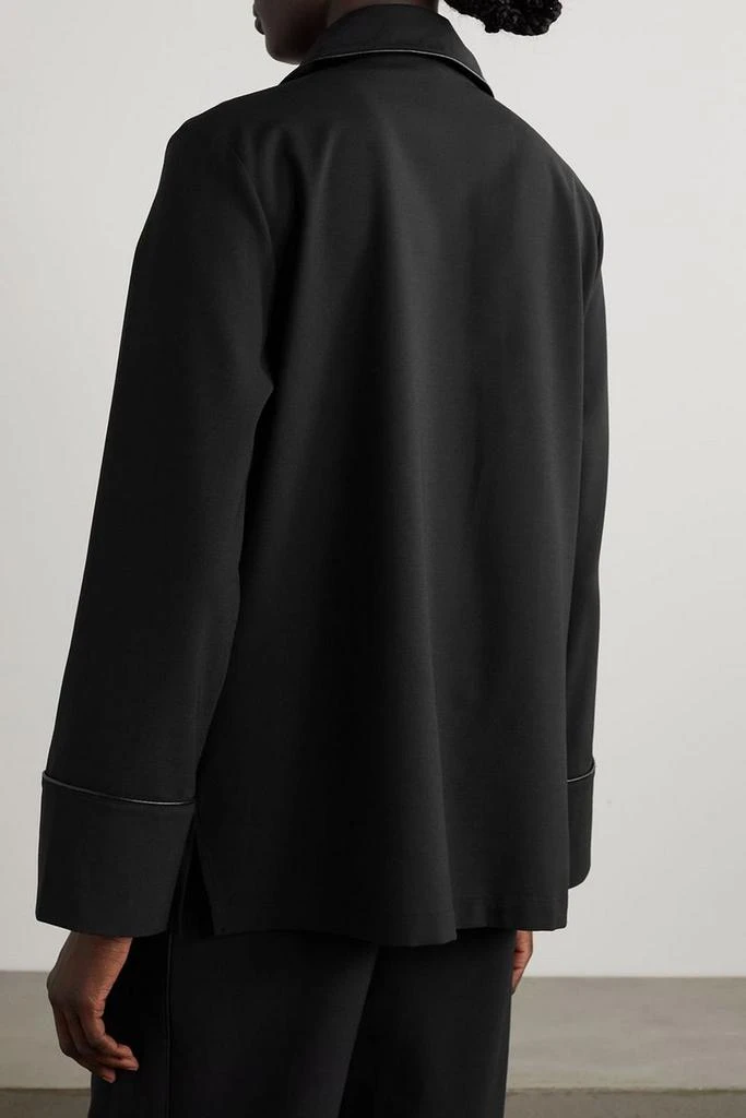 Sleeper Off The Duty piped crepe pajama shirt 4
