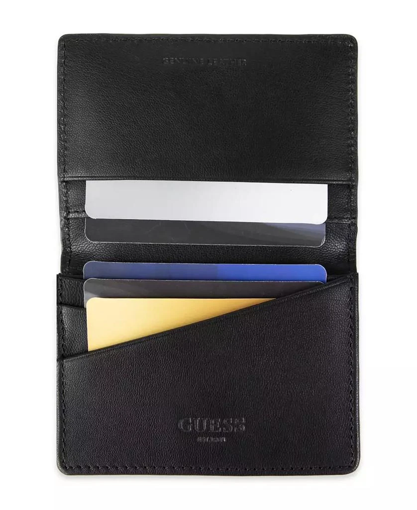 GUESS Men
s RFID Tonal Gusset Card Case Wallet 3
