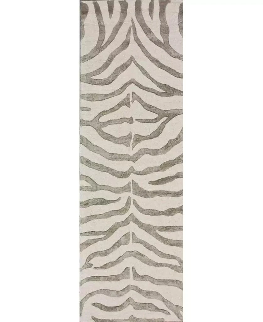 nuLOOM Feral Hand Tufted Plush Zebra Gray 5' x 8' Area Rug 5