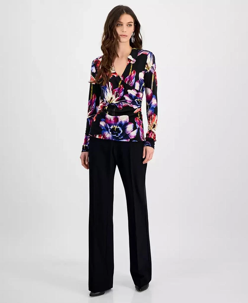 INC International Women's Floral Surplice Top, Exclusively at Macy's 2