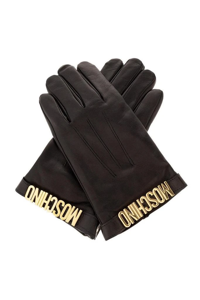 Moschino Moschino Logo Plaque Gloves 1