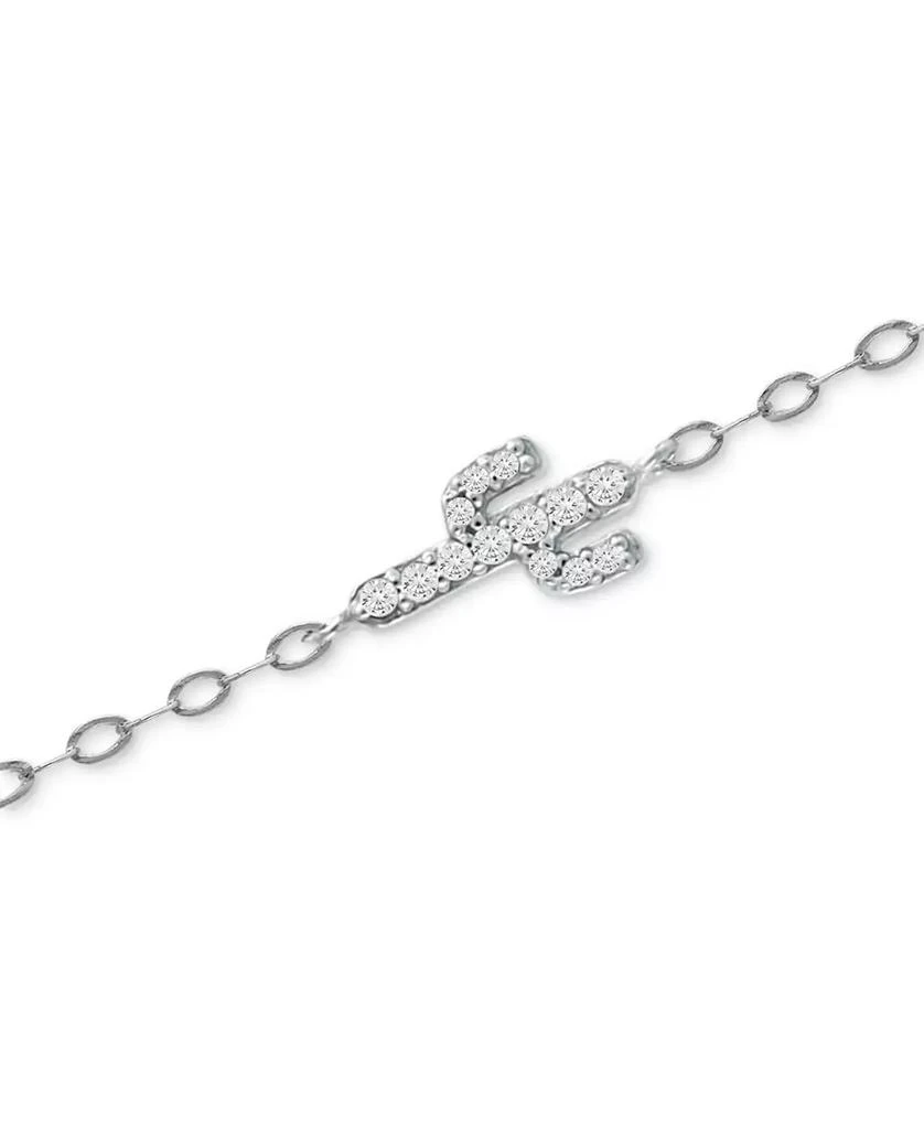 Giani Bernini Cubic Zirconia Cactus Ankle Bracelet, Created for Macy's 3