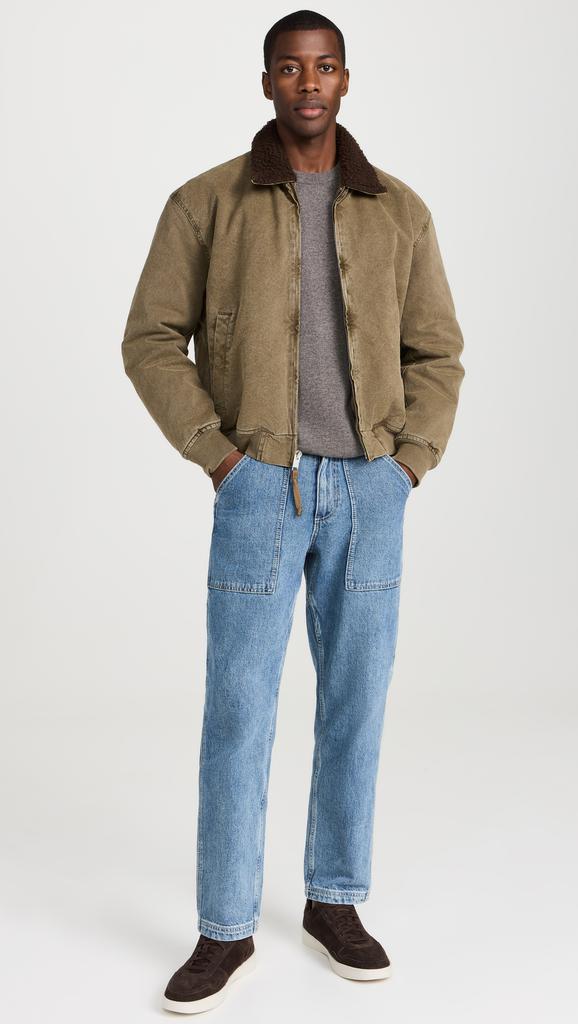 Alex Mill Flight Jacket In Canvas With Sherpa Collar - Jackets
