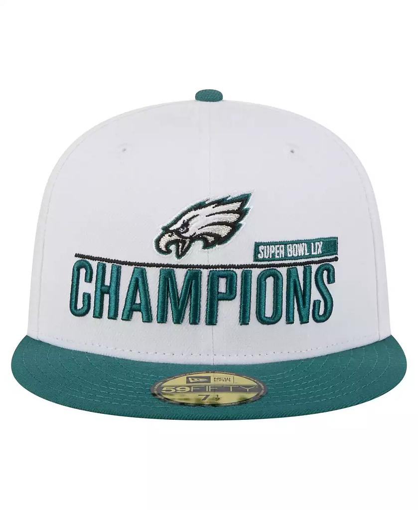 New Era Men's White/Midnight Green Philadelphia Eagles Super Bowl LIX Champions 59FIFTY Fitted Hat