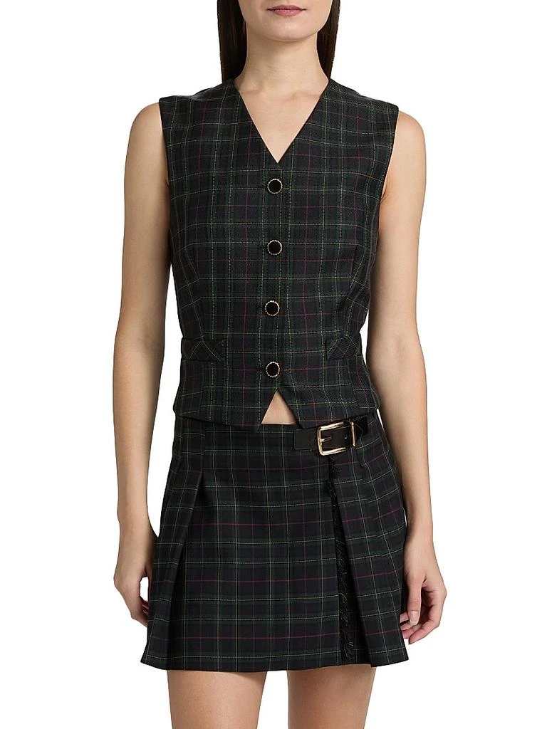 Ronny Kobo Lily Plaid Vest 3