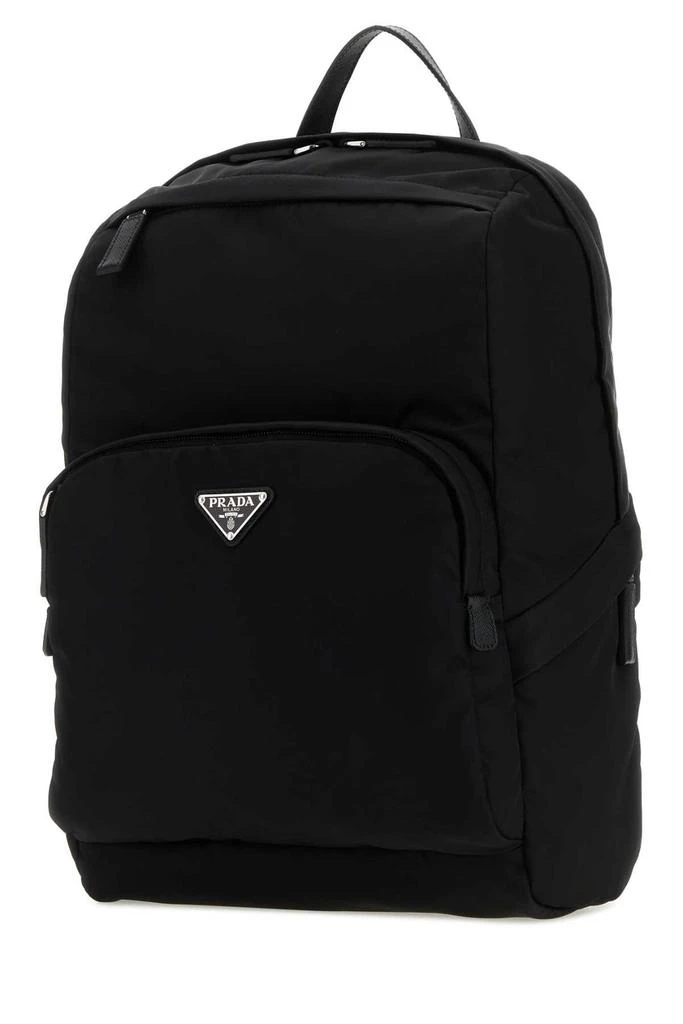 Prada Prada Logo-Plaque Zipped Backpack 3