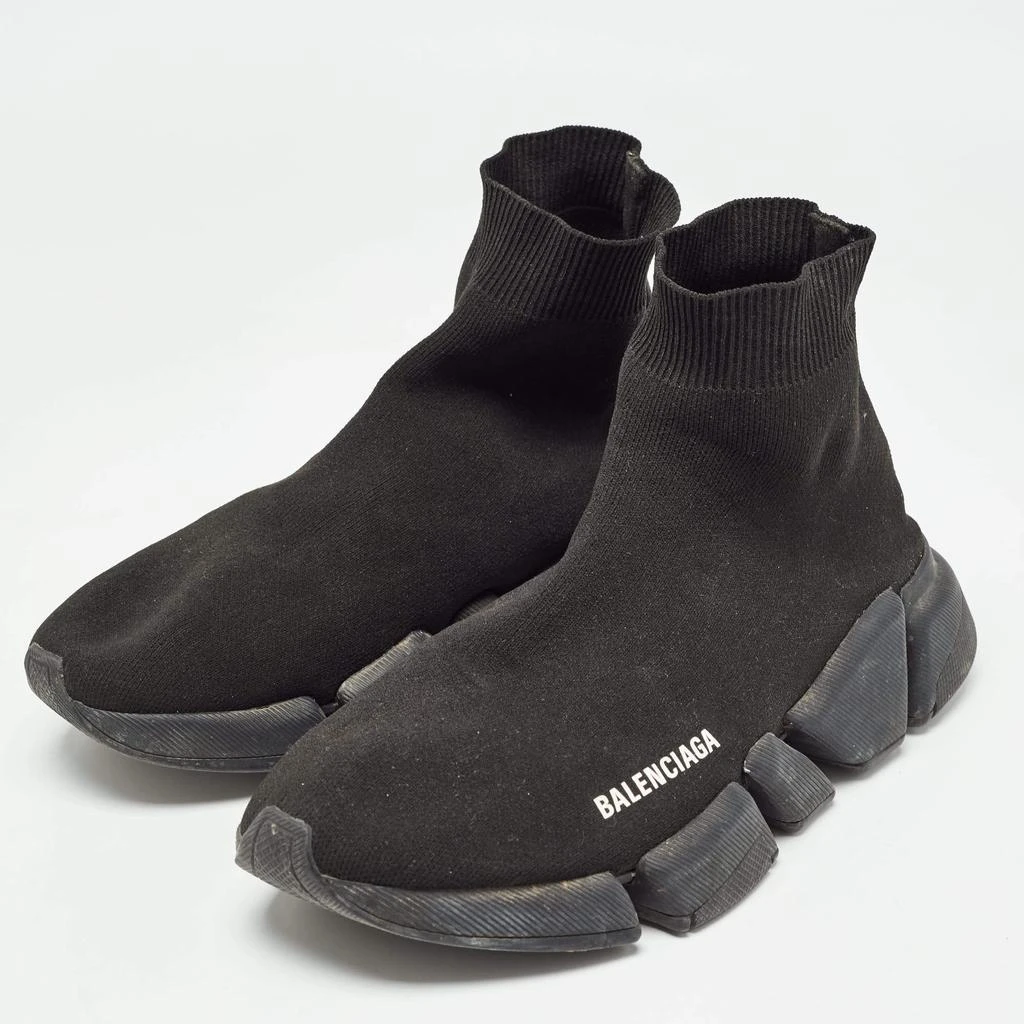 Balenciaga Balenciaga Black Knit Fabric Speed Trainer Sneakers Size 39 3