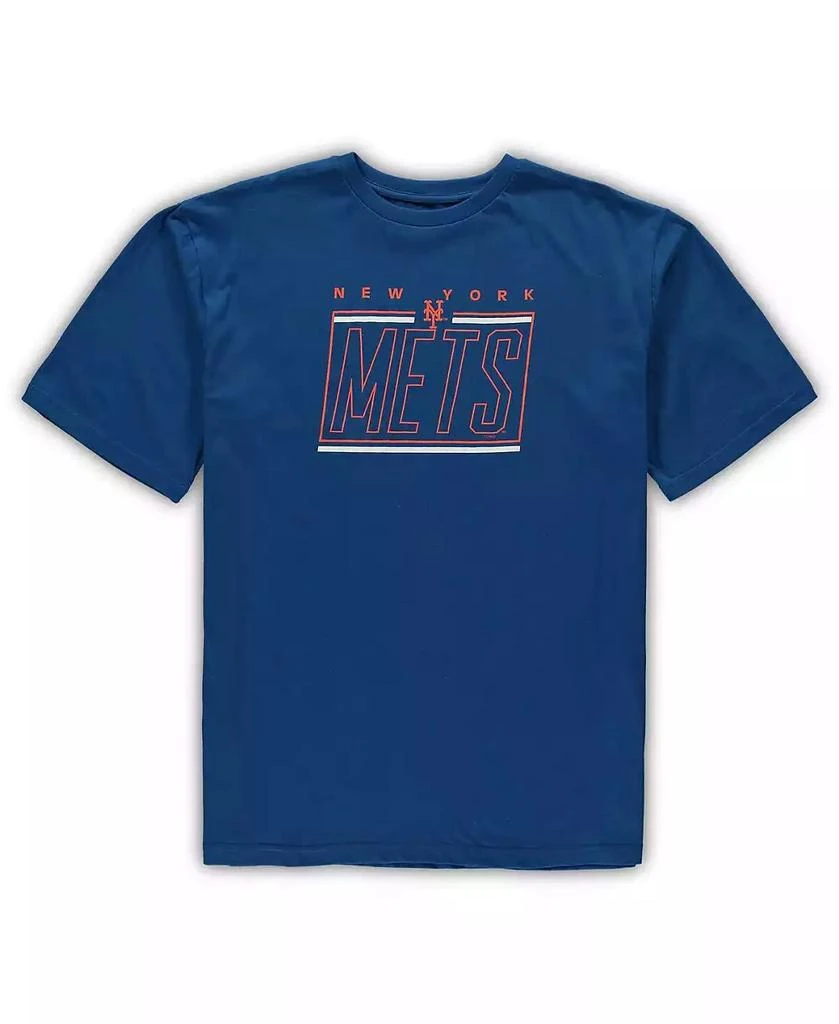 Concepts Sport Men's Royal, Heathered Charcoal New York Mets Big and Tall T-shirt and Shorts Sleep Set 3