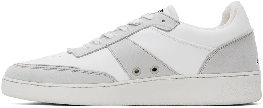 A.P.C. White & Gray Plain Sneakers 3