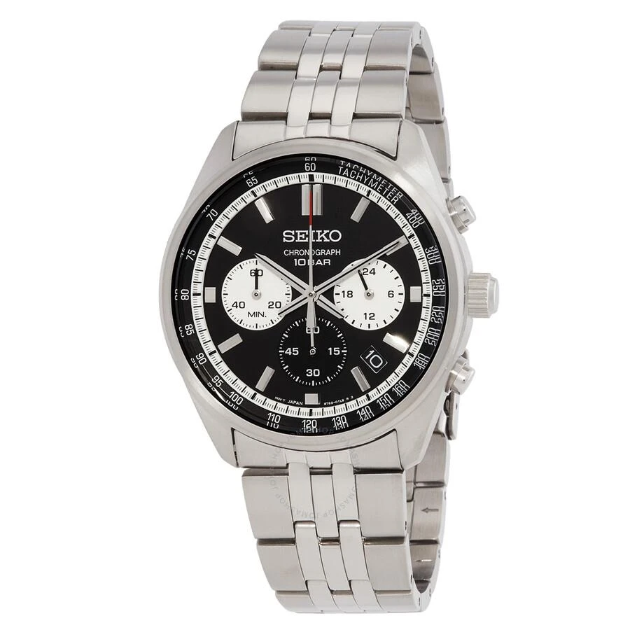 Seiko Seiko Chronograph Quartz Black Dial Men's Watch SSB429P1 1