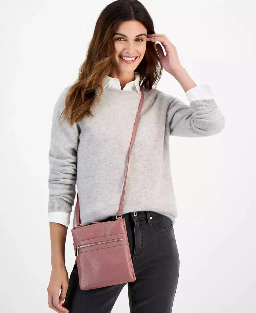 Giani Bernini Triple-Zip Pebble Leather Dasher Crossbody, Created for Macy's 7