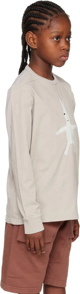 Rick Owens Big Kids Gray Concordians Level Long Sleeve T-shirt 2