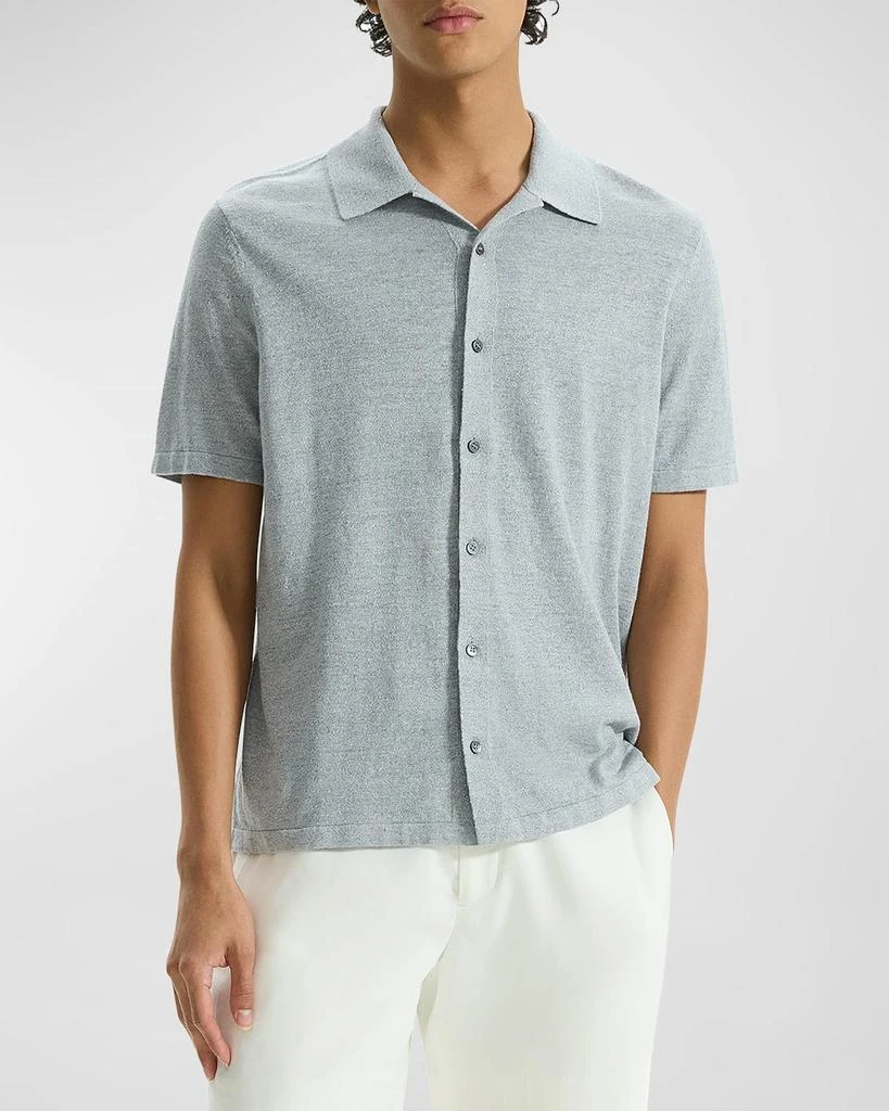 Theory Men's Linen-Blend Camp Shirt 4