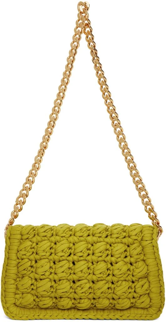 Bottega Veneta Green Crochet Shoulder Bag 3
