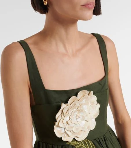Agua by Agua Bendita Hierbabuena Gardenia linen minidress 4