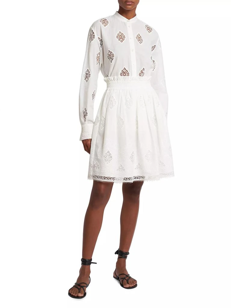 Erdem Open-Back Lace-Paneled Shirt 2