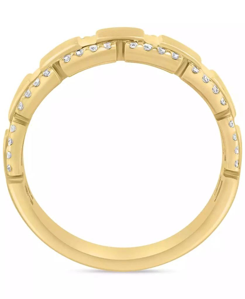Effy EFFY® Men's Diamond Brush Finish Band (1/3 ct. t.w.) in 14k Gold 4