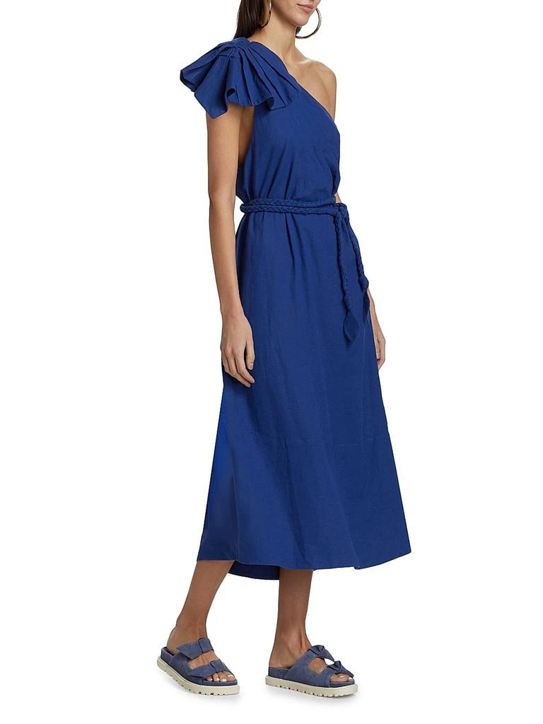 Farm Rio Leaf One-Shoulder Midi Dress 2
