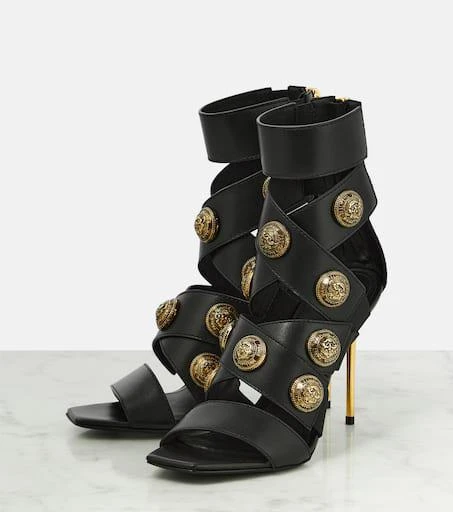 Balmain Alma embellished leather sandals 5