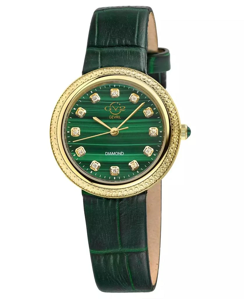 Gevril Women's Arezzo Green Leather Watch 1