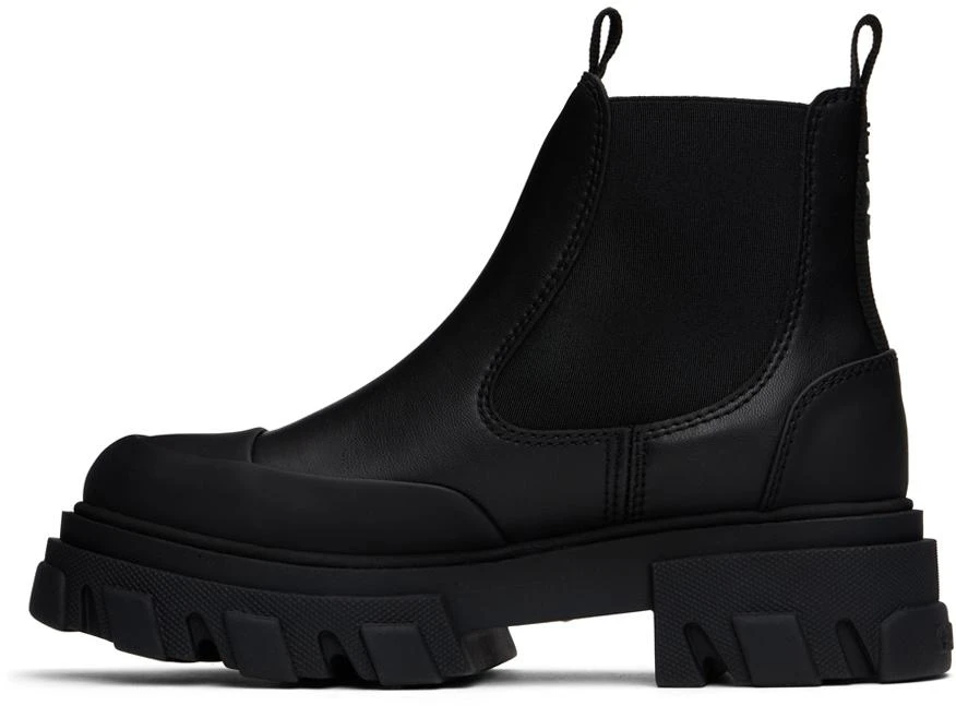 Ganni Black Stitch Cleated Low Chelsea Boots 3