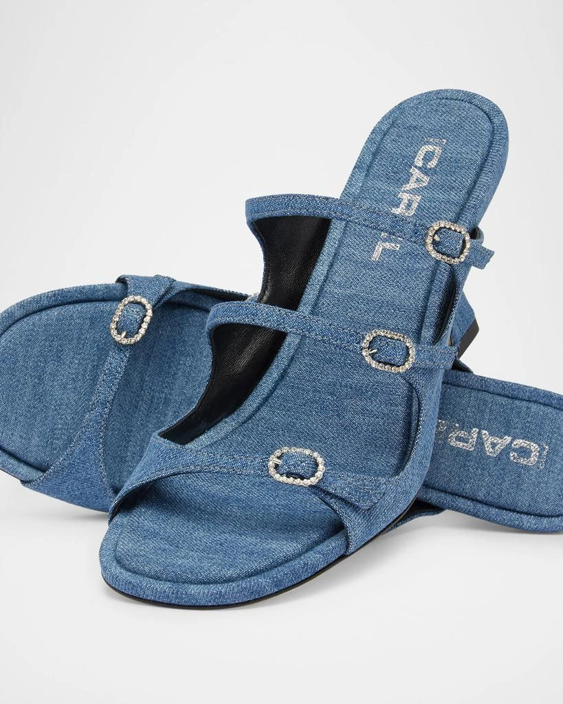 CAREL Kitty Denim Mary Jane Trio Sandals 4