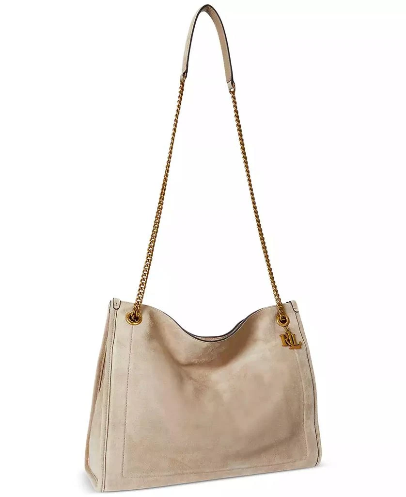 Ralph Lauren Suede Large Bradley Shopper Tote Bag 4