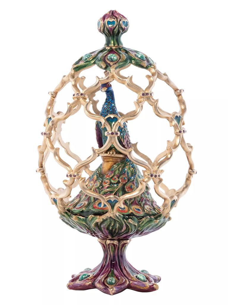 Jay Strongwater Peacock Egg Objet